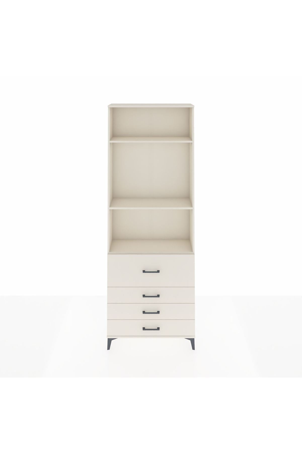 Arges Dolap 3 Raflı 4 Çekmeceli 88x30x243 Aytaşı-Aytaşı