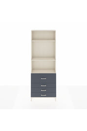 Arges Dolap 3 Raflı 4 Çekmeceli 88x30x243 Aytaşı-Antrasit