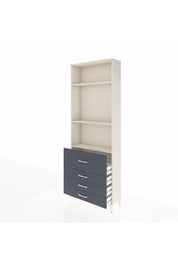 Arges Dolap 3 Raflı 4 Çekmeceli 88x30x243 Aytaşı-Antrasit