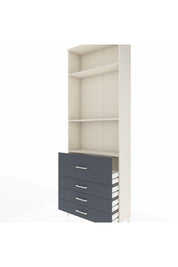 Arges Dolap 3 Raflı 4 Çekmeceli 88x30x243 Aytaşı-Antrasit