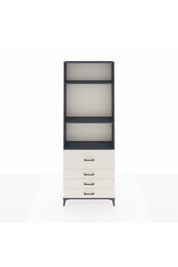 Arges Dolap 3 Raflı 4 Çekmeceli 88x30x243 Antrasit-Aytaşı