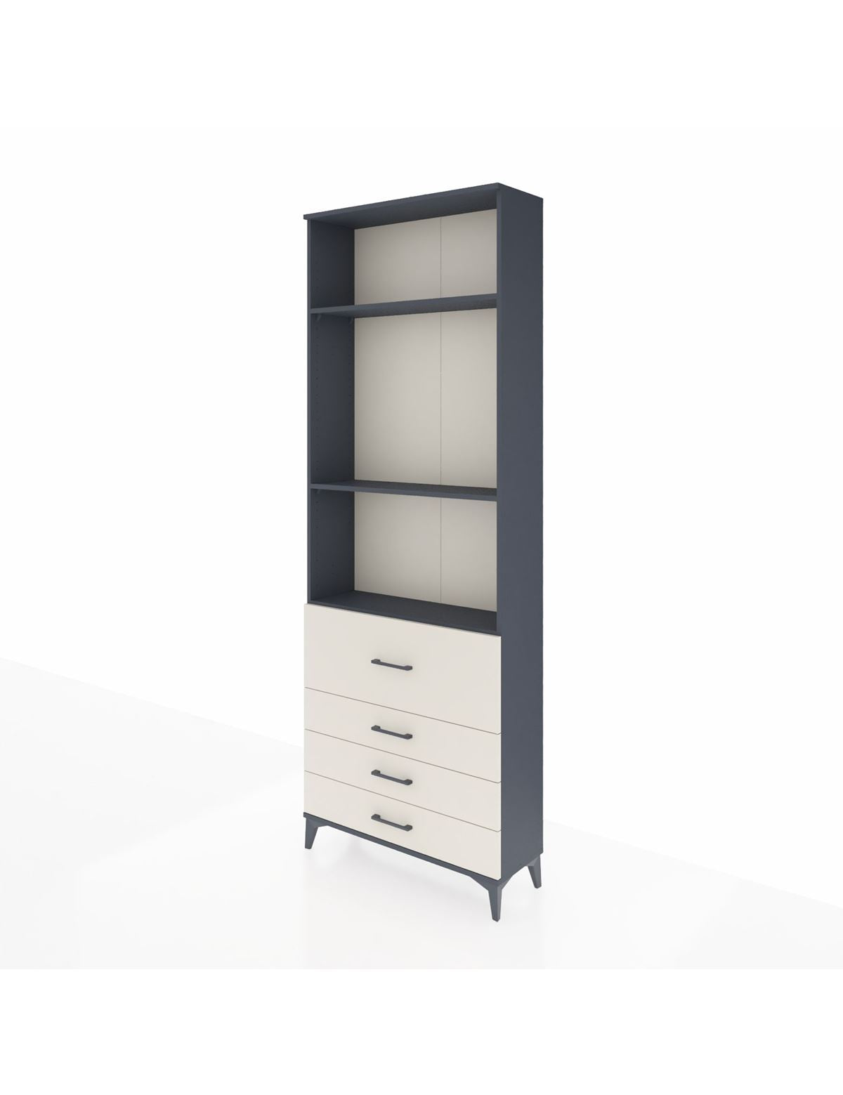 Arges Dolap 3 Raflı 4 Çekmeceli 88x30x243 - S33M044V4A