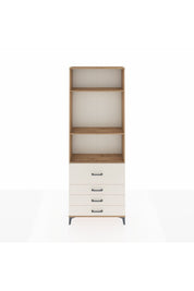 Arges Dolap 3 Raflı 4 Çekmeceli 88x30x243 Çam-Aytaşı