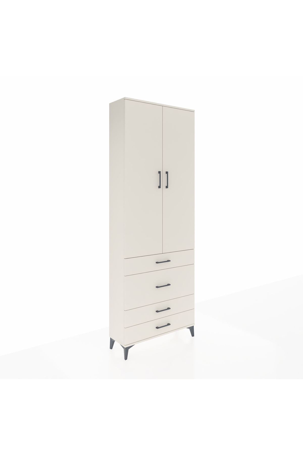 Arges Dolap 3 Raflı 4 Çekmeceli 2 Kapaklı 88x30x243 Aytaşı-Aytaşı