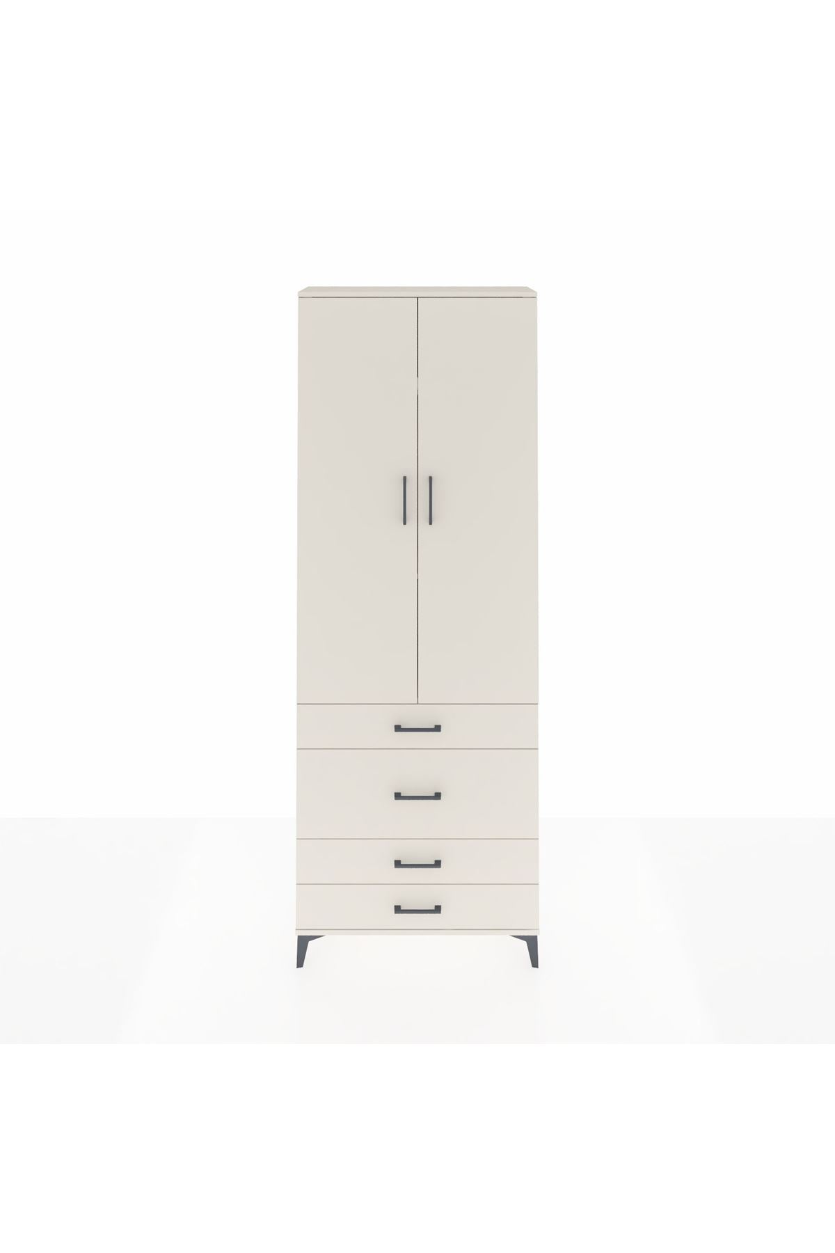 Arges Dolap 3 Raflı 4 Çekmeceli 2 Kapaklı 88x30x243 Aytaşı-Aytaşı