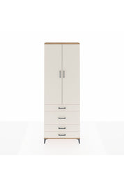 Arges Dolap 3 Raflı 4 Çekmeceli 2 Kapaklı 88x30x243 Çam-Aytaşı