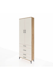 Arges Dolap 3 Raflı 4 Çekmeceli 2 Kapaklı 88x30x243 Çam-Aytaşı