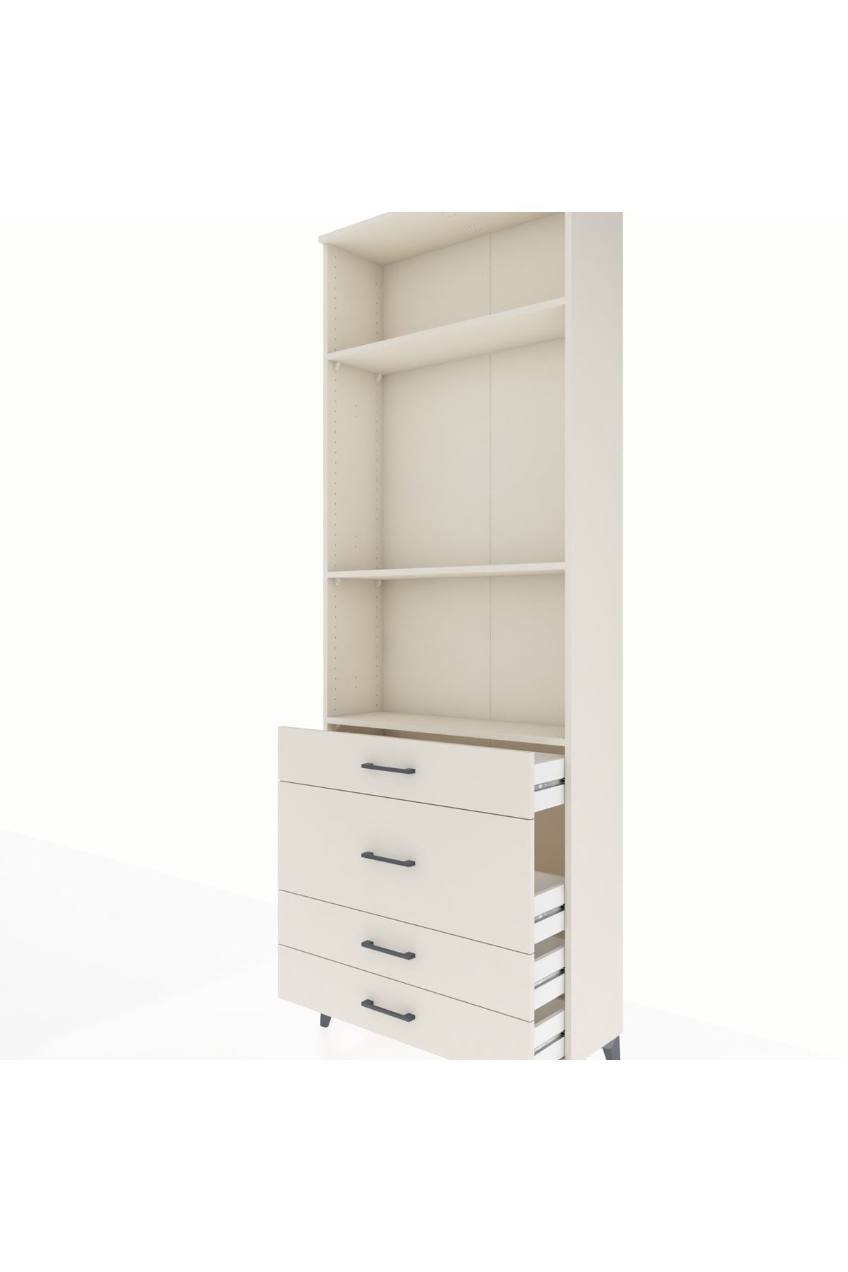 Arges Dolap 3 Raflı 4 Çekmeceli 88x30x243 Aytaşı-Aytaşı