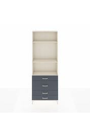 Arges Dolap 3 Raflı 4 Çekmeceli 88x30x243 Aytaşı-Antrasit