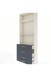 Arges Dolap 3 Raflı 4 Çekmeceli 88x30x243 Aytaşı-Antrasit