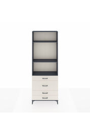 Arges Dolap 3 Raflı 4 Çekmeceli 88x30x243 Antrasit-Aytaşı