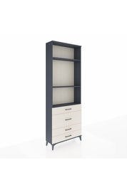 Arges Dolap 3 Raflı 4 Çekmeceli 88x30x243 Antrasit-Aytaşı