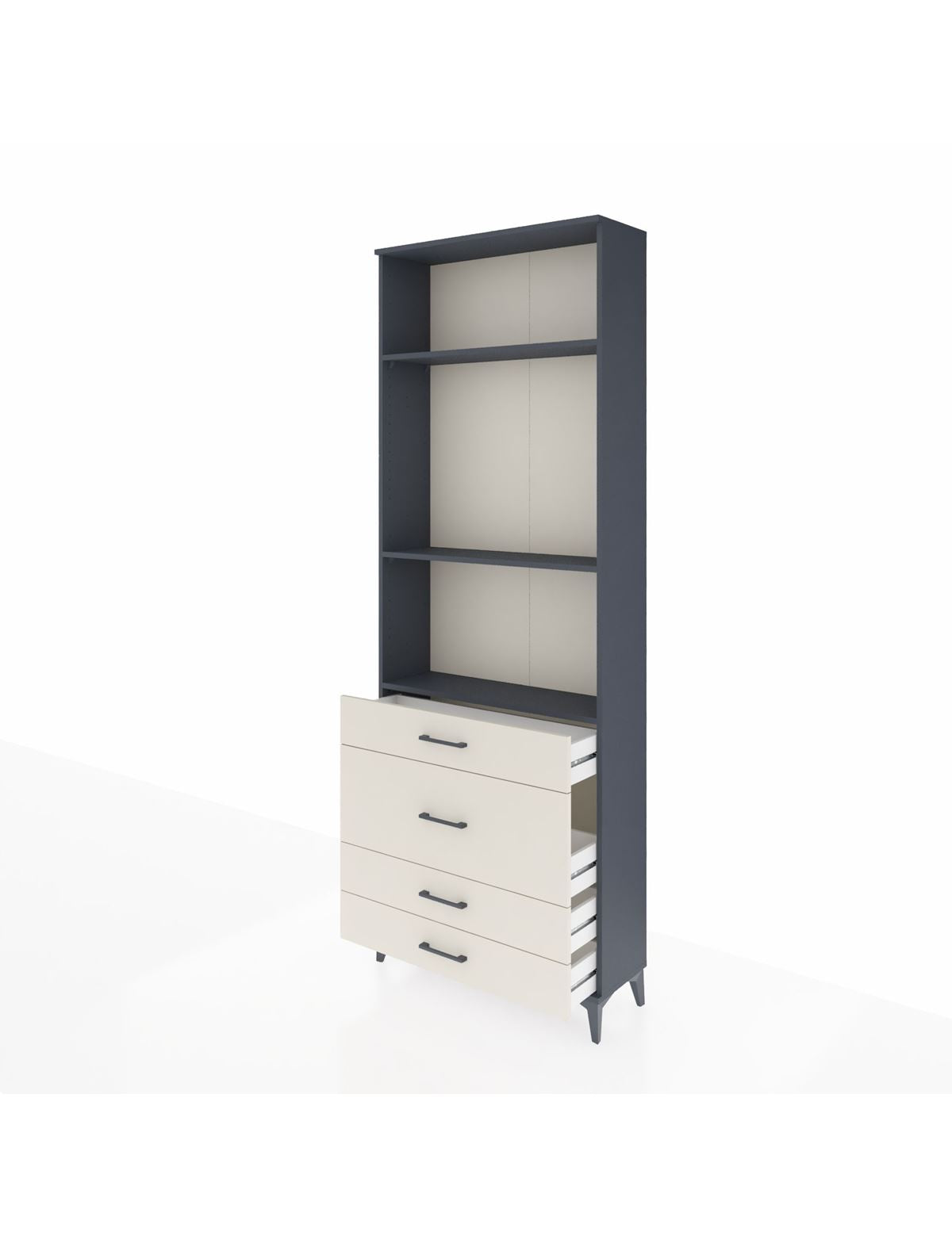 Arges Dolap 3 Raflı 4 Çekmeceli 88x30x243 - S33M046V4A