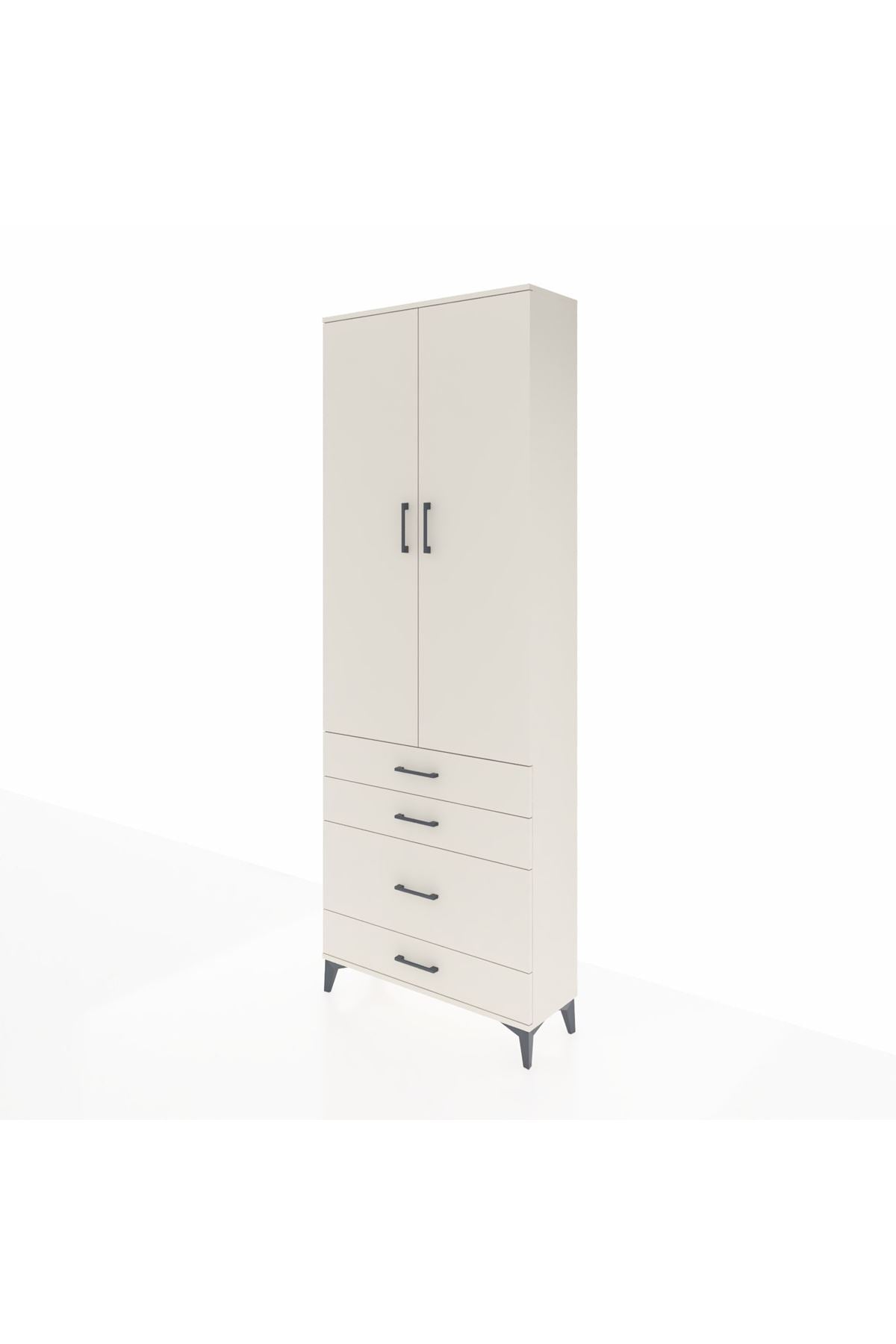 Arges Dolap 3 Raflı 4 Çekmeceli 2 Kapaklı 88x30x243 Aytaşı-Aytaşı