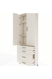 Arges Dolap 3 Raflı 4 Çekmeceli 2 Kapaklı 88x30x243 Aytaşı-Aytaşı