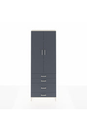 Arges Dolap 3 Raflı 4 Çekmeceli 2 Kapaklı 88x30x243 Aytaşı-Antrasit
