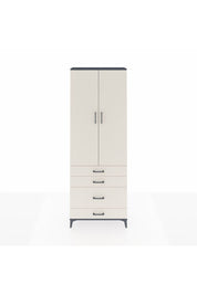 Arges Dolap 3 Raflı 4 Çekmeceli 2 Kapaklı 88x30x243 Antrasit-Aytaşı