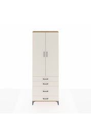 Arges Dolap 3 Raflı 4 Çekmeceli 2 Kapaklı 88x30x243 Çam-Aytaşı