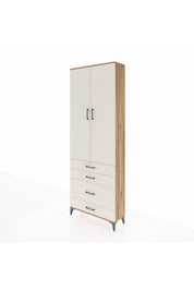 Arges Dolap 3 Raflı 4 Çekmeceli 2 Kapaklı 88x30x243 Çam-Aytaşı