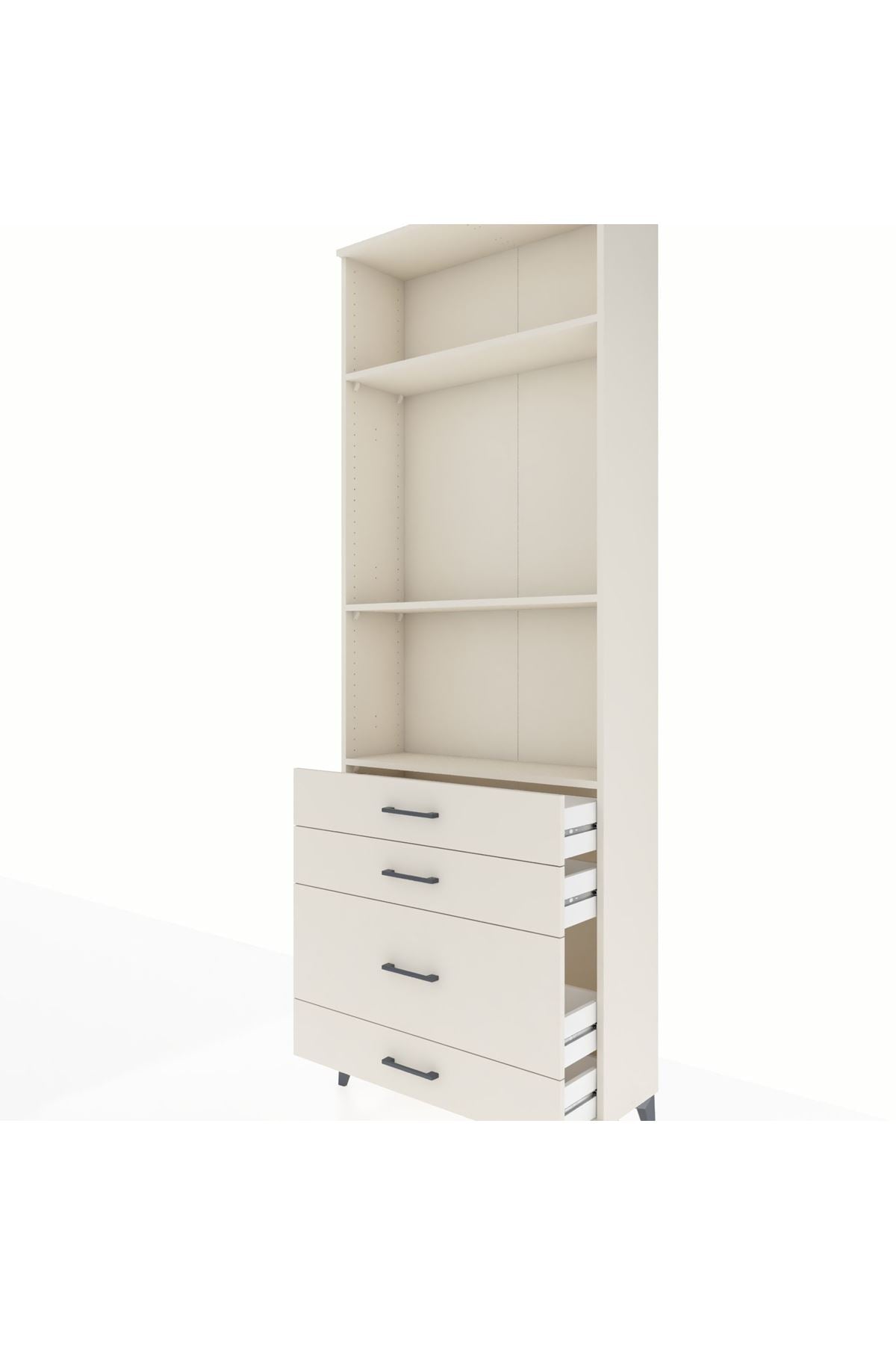 Arges Dolap 3 Raflı 4 Çekmeceli 88x30x243 Aytaşı-Aytaşı