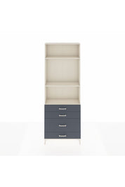 Arges Dolap 3 Raflı 4 Çekmeceli 88x30x243 Aytaşı-Antrasit