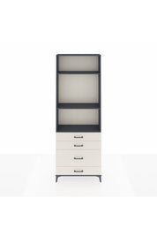 Arges Dolap 3 Raflı 4 Çekmeceli 88x30x243 Antrasit-Aytaşı