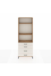 Arges Dolap 3 Raflı 4 Çekmeceli 88x30x243 Çam-Aytaşı