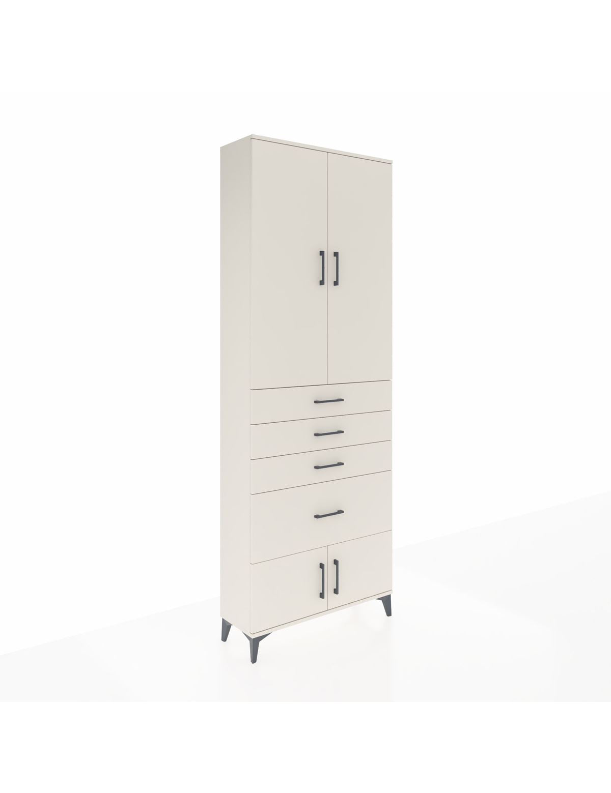 Arges Dolap 2 Raflı 4 Çekmeceli 4 Kapaklı 88x30x243 Aytaşı-Aytaşı