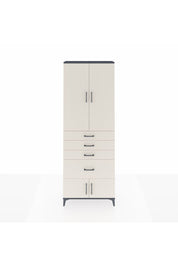 Arges Dolap 2 Raflı 4 Çekmeceli 4 Kapaklı 88x30x243 Antrasit-Aytaşı