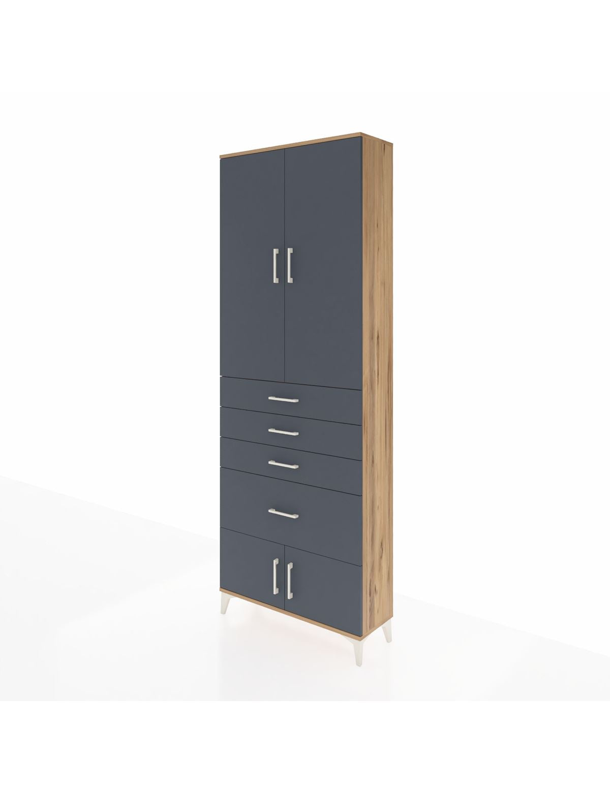Arges Dolap 2 Raflı 4 Çekmeceli 4 Kapaklı 88x30x243 - S33M049V8A