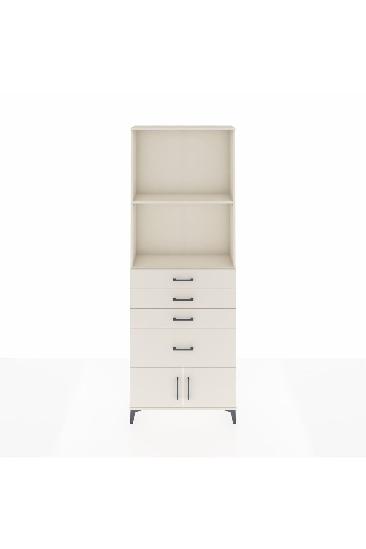 Arges Dolap 2 Raflı 4 Çekmeceli 2 Kapaklı 88x30x243 Aytaşı-Aytaşı