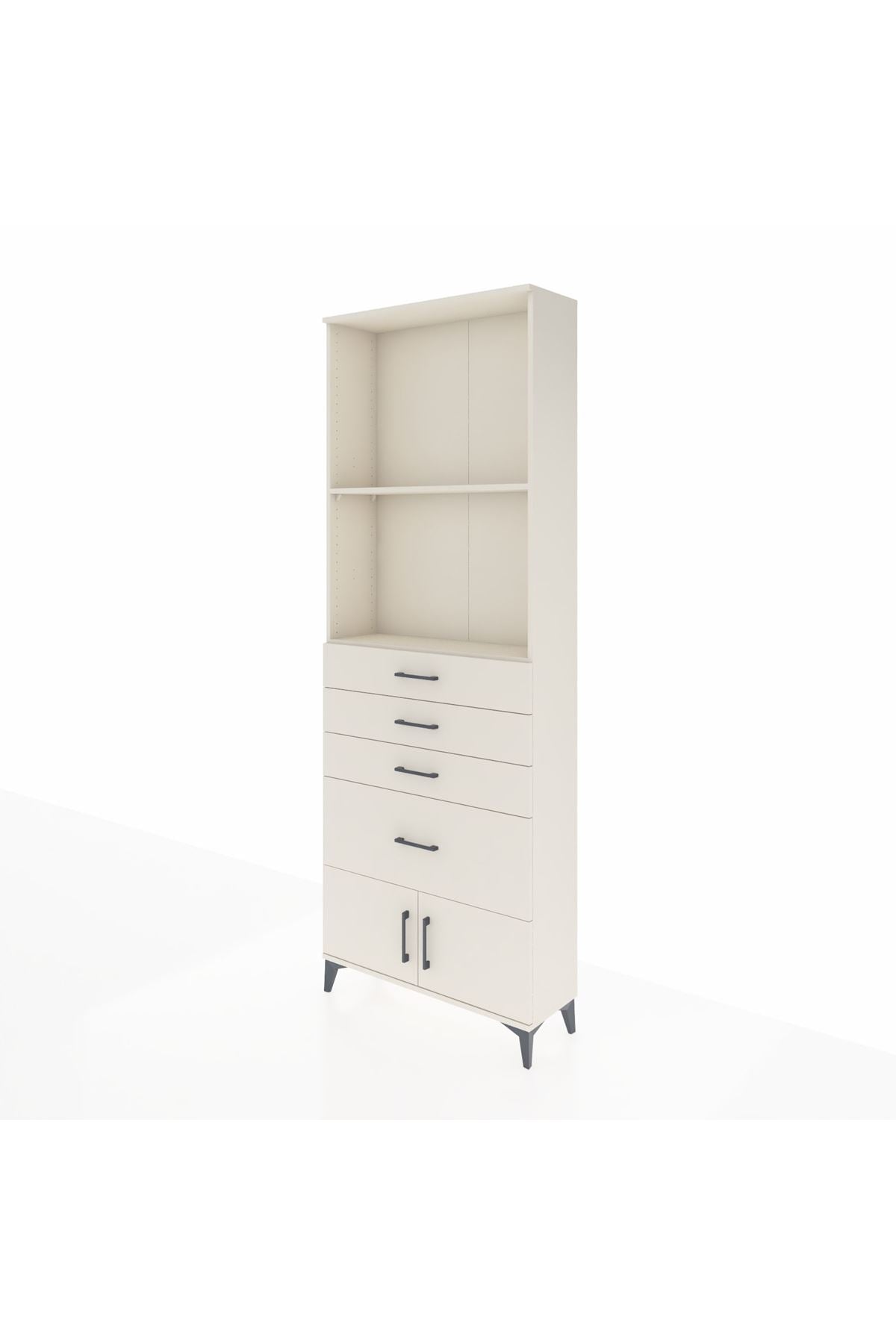 Arges Dolap 2 Raflı 4 Çekmeceli 2 Kapaklı 88x30x243 Aytaşı-Aytaşı