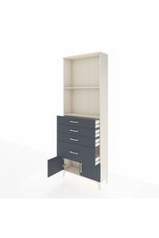 Arges Dolap 2 Raflı 4 Çekmeceli 2 Kapaklı 88x30x243 Aytaşı-Antrasit