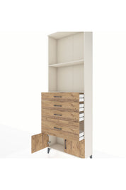 Arges Dolap 2 Raflı 4 Çekmeceli 2 Kapaklı 88x30x243 Aytaşı-Çam