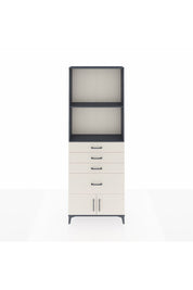 Arges Dolap 2 Raflı 4 Çekmeceli 2 Kapaklı 88x30x243 Antrasit-Aytaşı