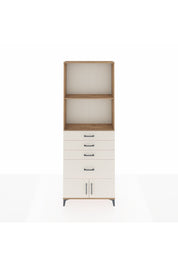 Arges Dolap 2 Raflı 4 Çekmeceli 2 Kapaklı 88x30x243 Çam-Aytaşı