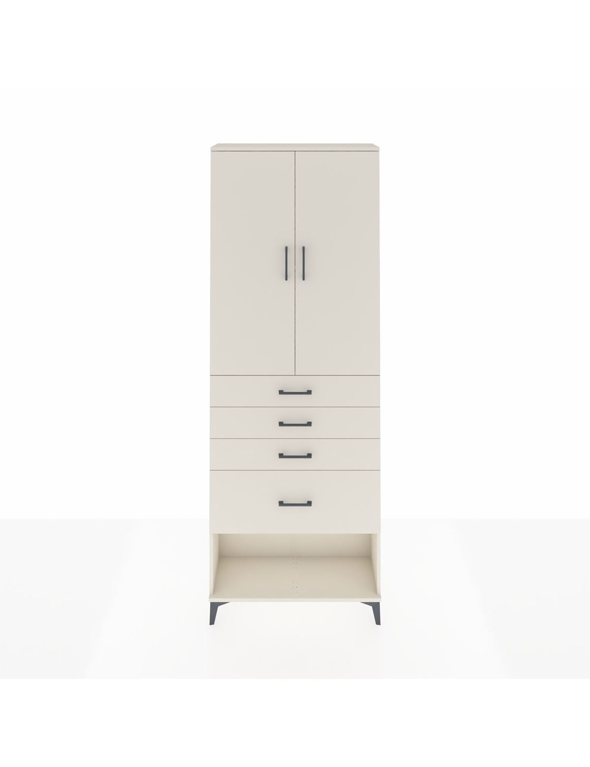 Arges Dolap 2 Raflı 4 Çekmeceli 2 Kapaklı 88x30x243 Aytaşı-Aytaşı