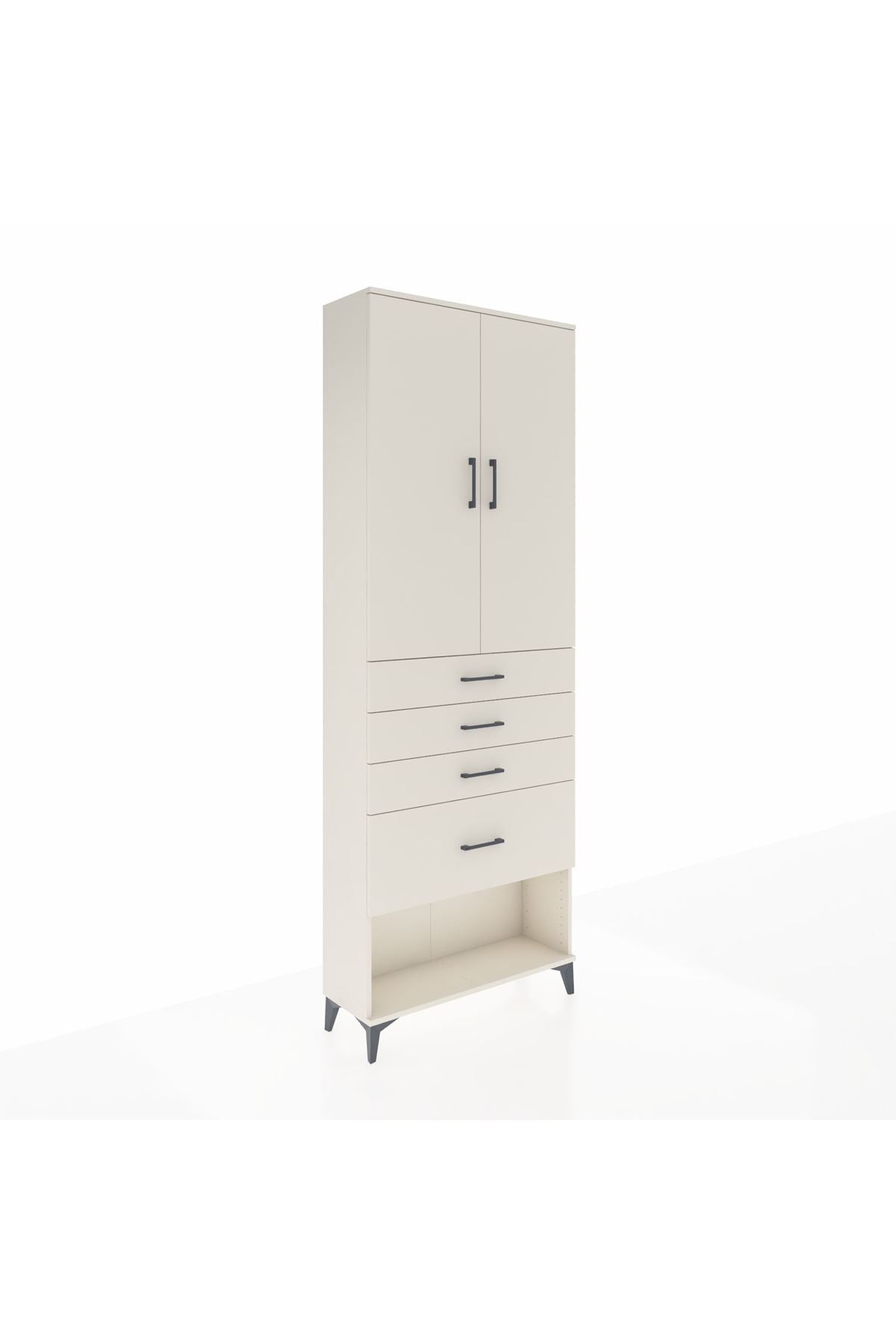 Arges Dolap 2 Raflı 4 Çekmeceli 2 Kapaklı 88x30x243 Aytaşı-Aytaşı