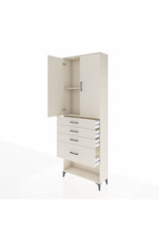 Arges Dolap 2 Raflı 4 Çekmeceli 2 Kapaklı 88x30x243 Aytaşı-Aytaşı