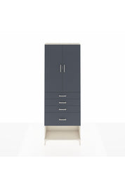 Arges Dolap 2 Raflı 4 Çekmeceli 2 Kapaklı 88x30x243 Aytaşı-Antrasit