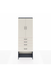 Arges Dolap 2 Raflı 4 Çekmeceli 2 Kapaklı 88x30x243 Antrasit-Aytaşı