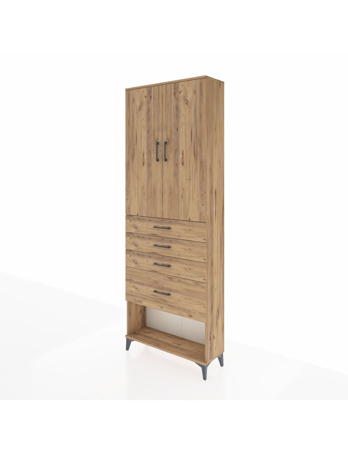 Arges Dolap 2 Raflı 4 Çekmeceli 2 Kapaklı 88x30x243 - S33M051V9A