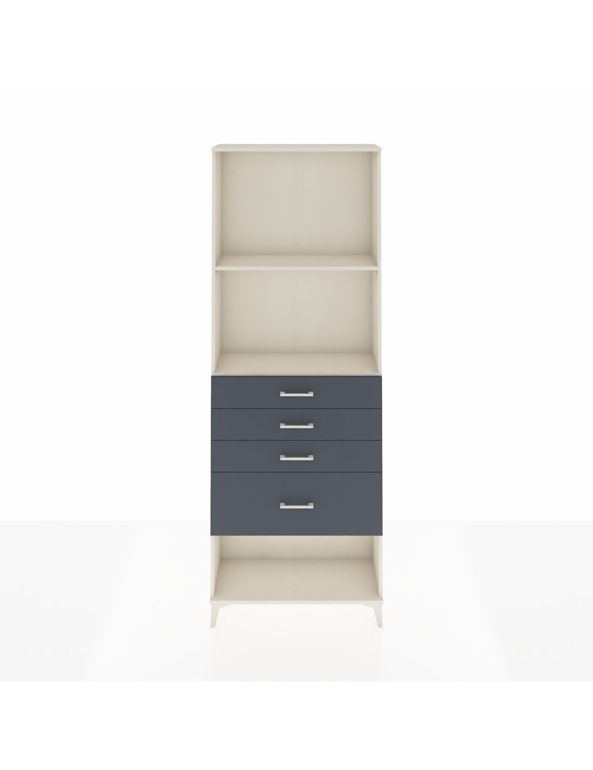 Arges Dolap 2 Raflı 4 Çekmeceli 88x30x243 Aytaşı-Antrasit