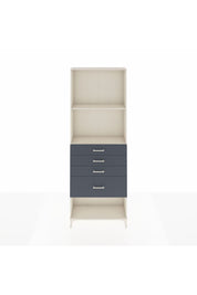 Arges Dolap 2 Raflı 4 Çekmeceli 88x30x243 Aytaşı-Antrasit