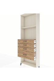 Arges Dolap 2 Raflı 4 Çekmeceli 88x30x243 Aytaşı-Çam