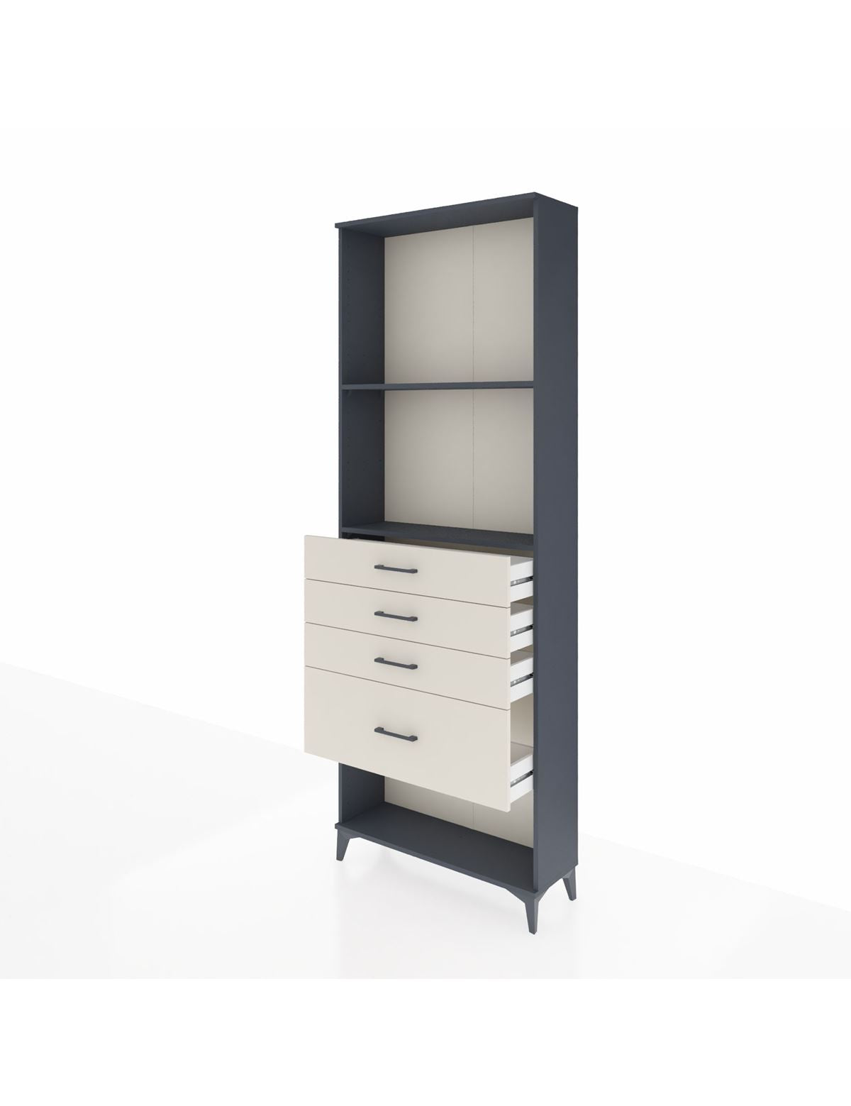 Arges Dolap 2 Raflı 4 Çekmeceli 88x30x243 - S33M052V4A