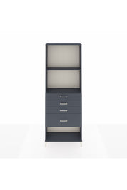 Arges Dolap 2 Raflı 4 Çekmeceli 88x30x243 Antrasit-Antrasit