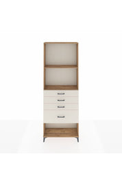 Arges Dolap 2 Raflı 4 Çekmeceli 88x30x243 Çam-Aytaşı