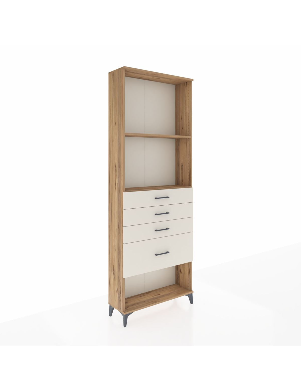 Arges Dolap 2 Raflı 4 Çekmeceli 88x30x243 Çam-Aytaşı