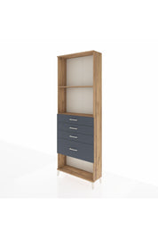 Arges Dolap 2 Raflı 4 Çekmeceli 88x30x243 Çam-Antrasit